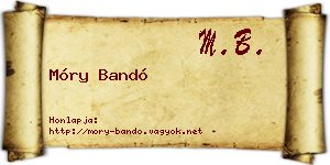 Móry Bandó névjegykártya